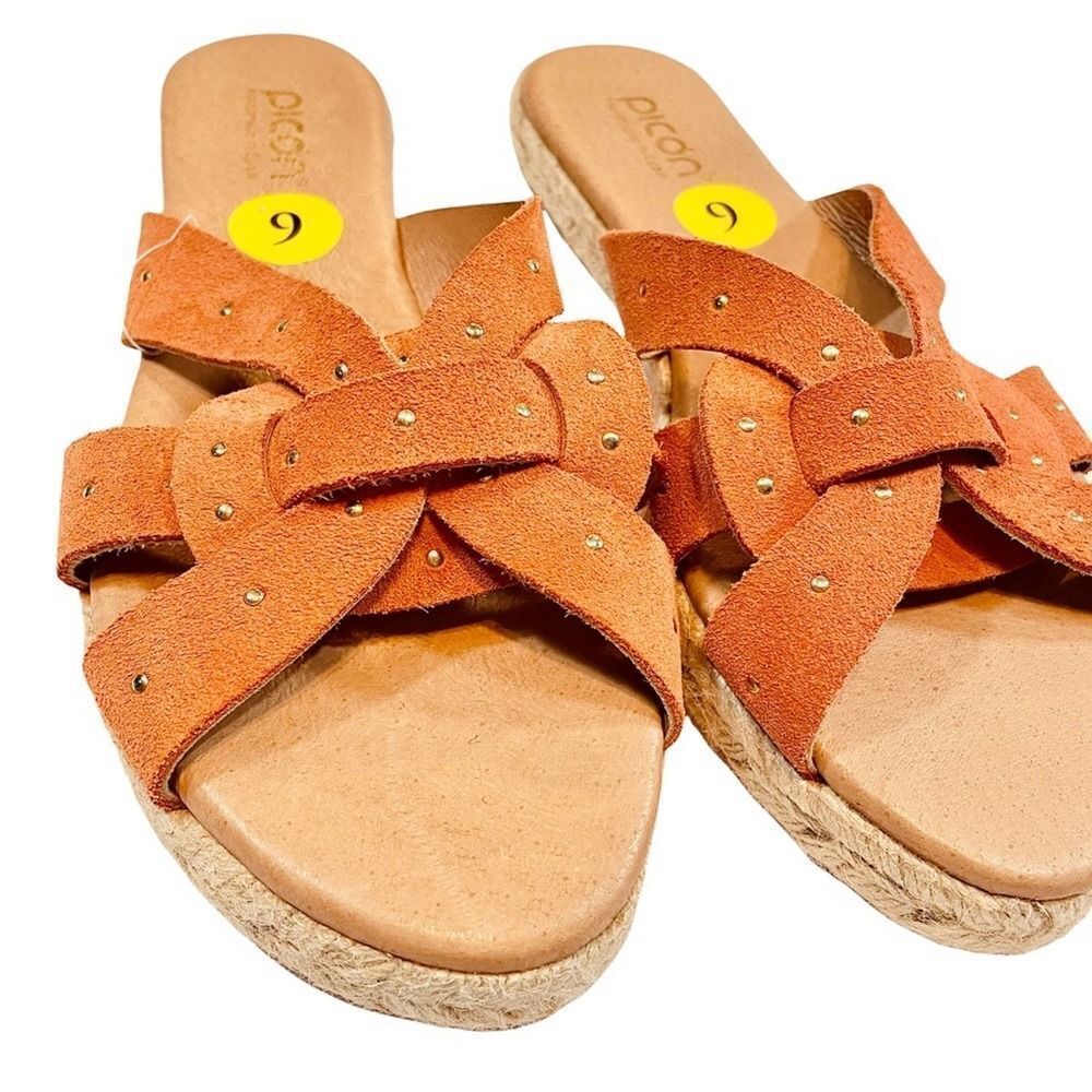 Picon Orange Sandals Size 9